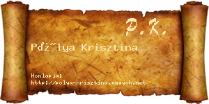 Pólya Krisztina névjegykártya